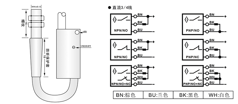 M4光電開關(guān)漫反射式