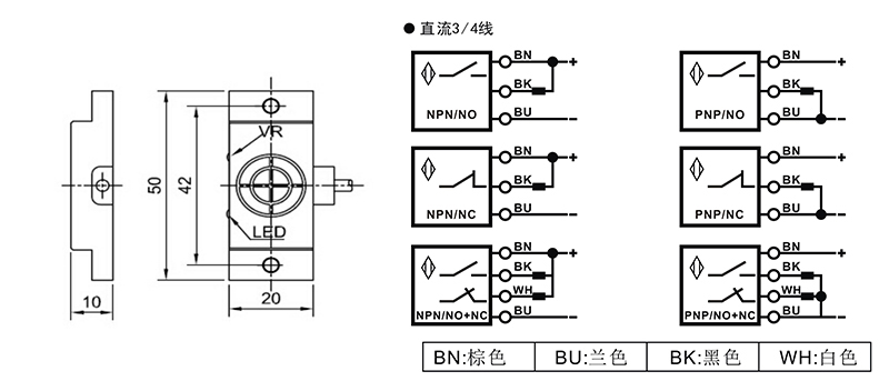 DC Q20三線電容式接近開關(guān)