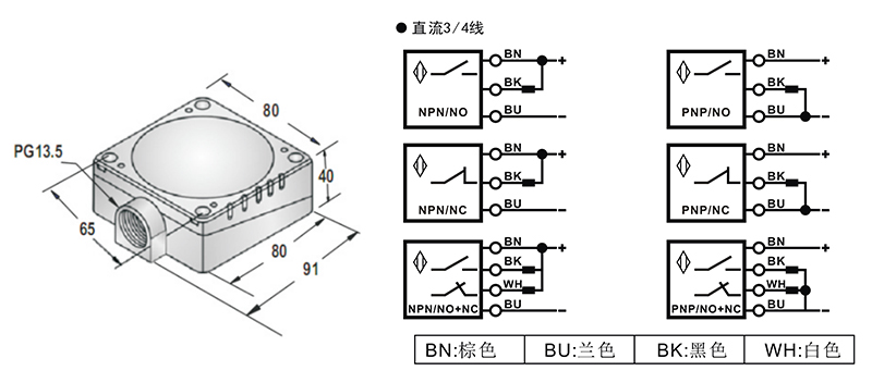 Q80方形電感式接近開(kāi)關(guān)