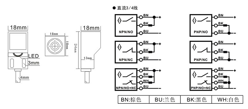 Q18方形電感式接近開關(guān)