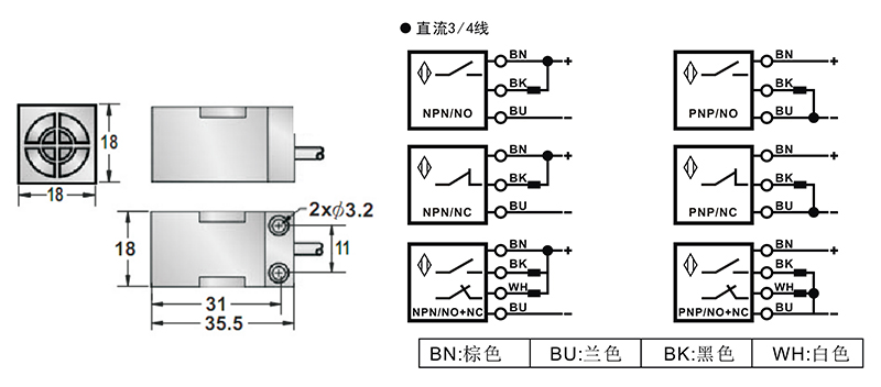 Q18C方形電感式接近開關(guān)